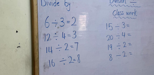 CH11020526 A math lesson written on a board at a refugee school in Cairo Egypt