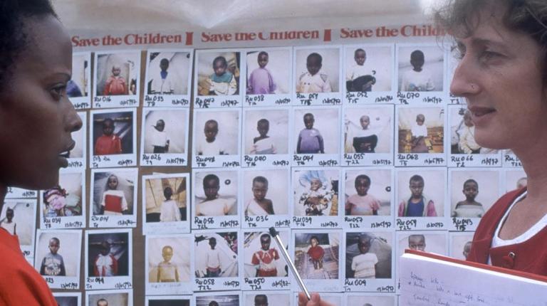 save the children staff talks to a child