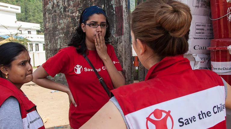 staff in converstation